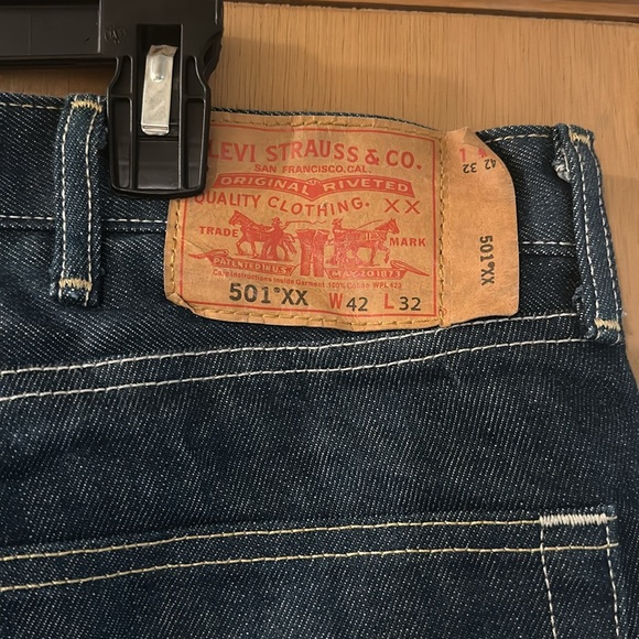 Levi’s Men’s 501XX Straight Fit Jeans Button Fly Size W42 L32 - Picture 6 of 13